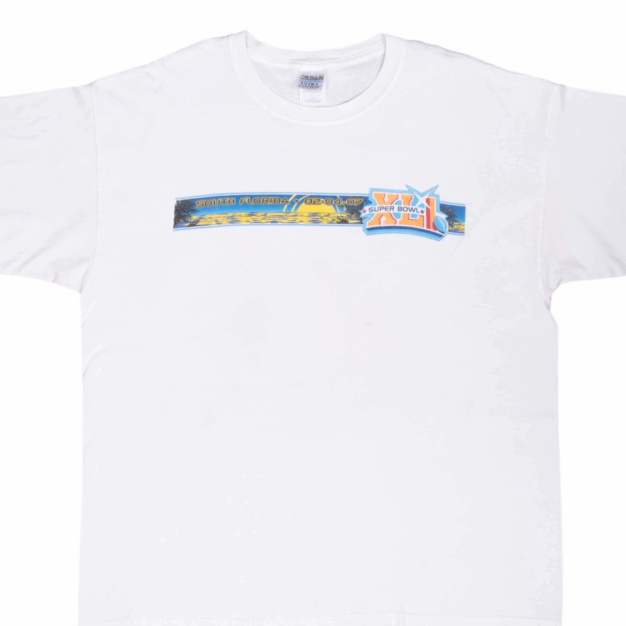 VINTAGE NFL COLTS VS BEARS SUPER BOWL XLI 2007 TEE SHIRT XL Double Stitched Seams