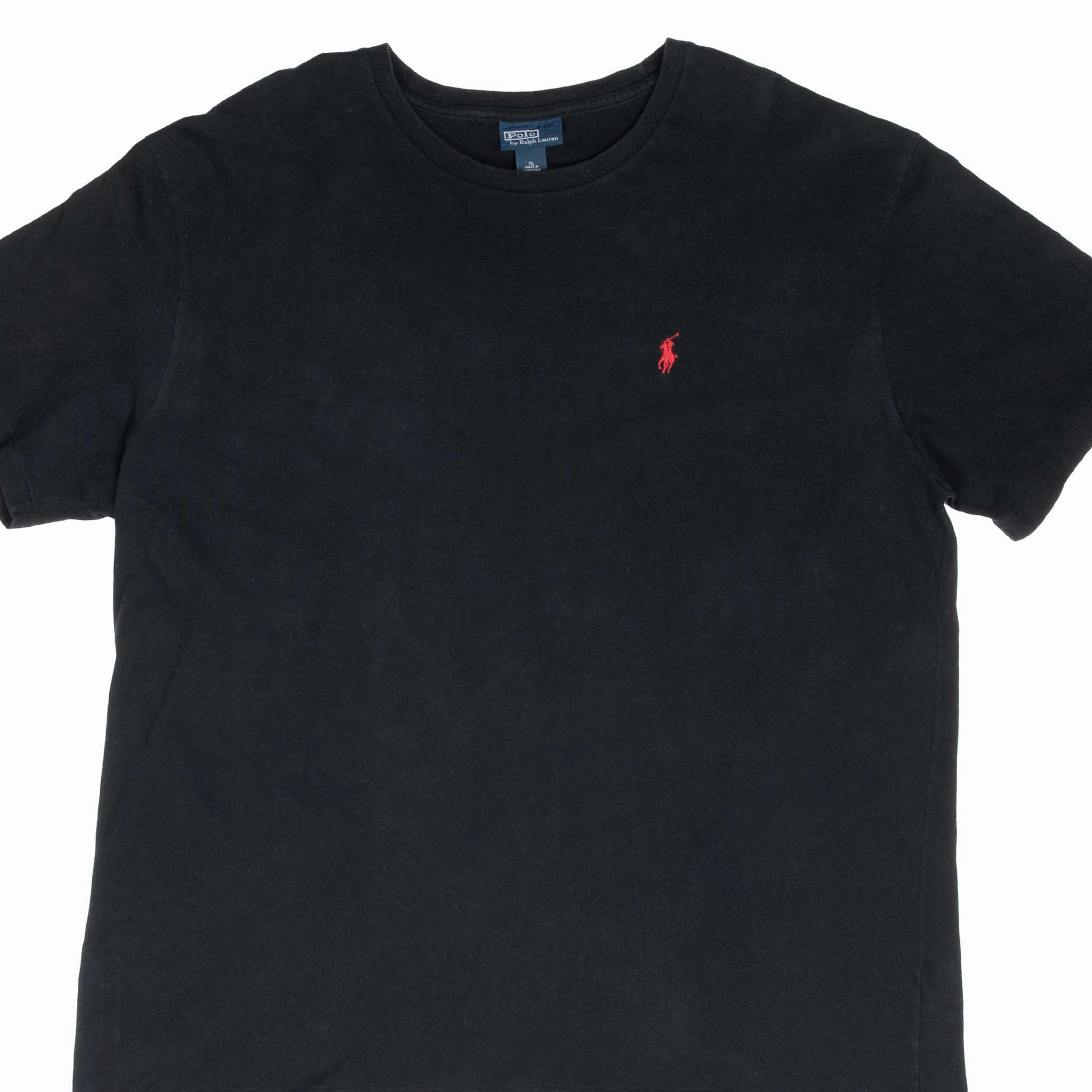 VINTAGE POLO RALPH LAUREN BLACK CLASSIC TEE SHIRT 1990S XL Playful Design Comfortable Layer