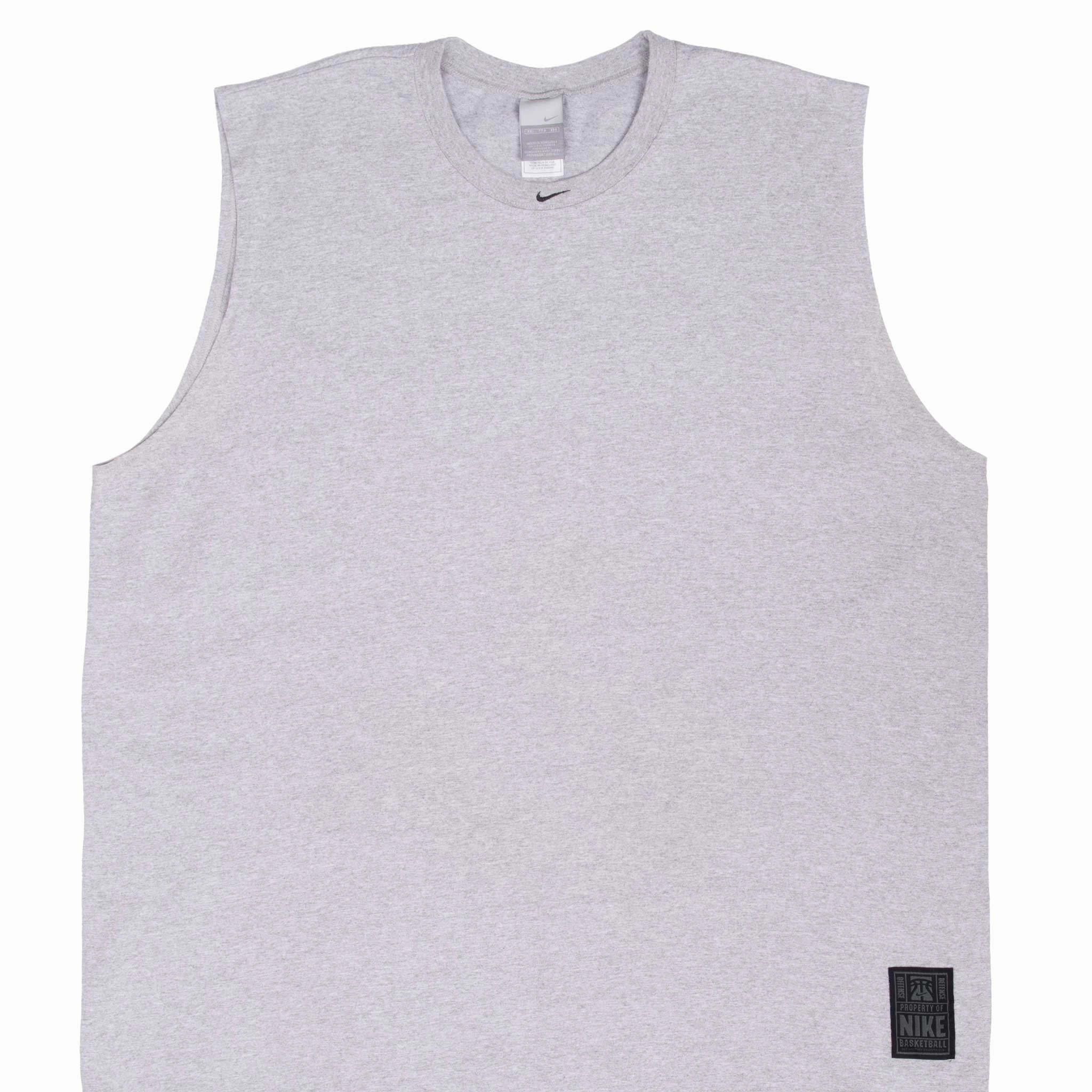 VINTAGE NIKE CENTER SWOOSH GREY TANK TOP TEE SHIRT 1990S 2XL Unique Design