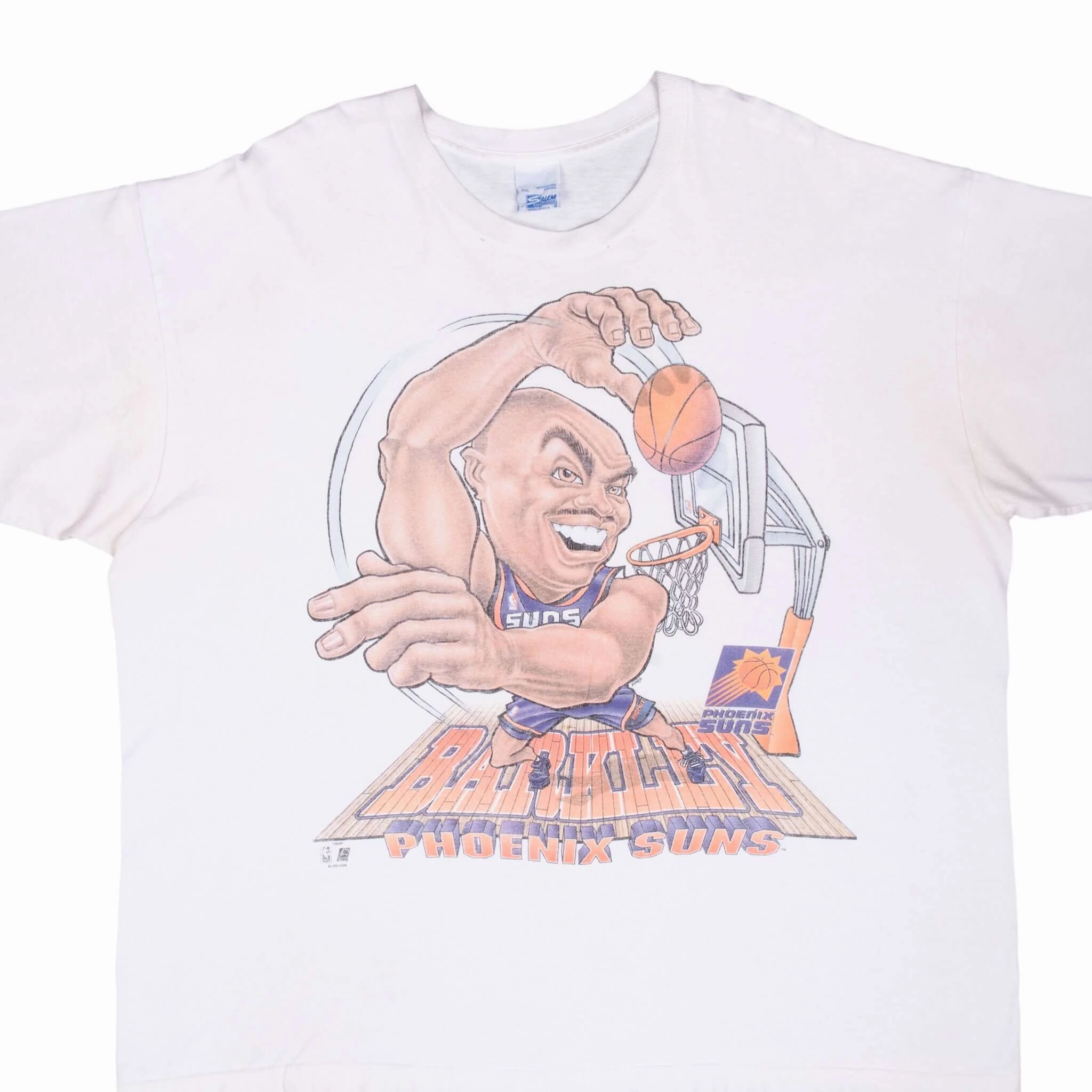 VINTAGE NBA PHOENIX SUNS CHARLES BARKLEY TEE SHIRT 1990S 2XL MADE IN USA Unisex Fit Chill Design