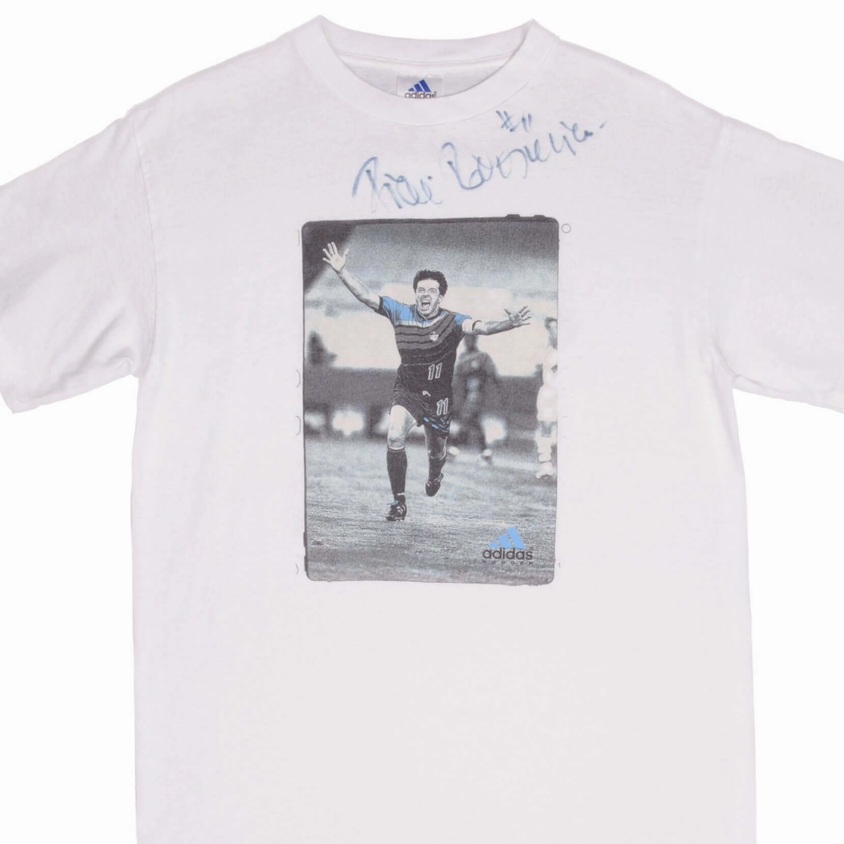 VINTAGE ADIDAS SOCCER KANSAS CITY WIZARDS PREKI TEE SHIRT 1990S SMALL MADE USA Quality Fabric