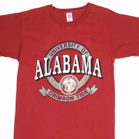 VINTAGE FOOTBALL UNIVERSITY CRIMSON TIDE ALABAMA 1990S TEE SHIRT SIZE LARGE Basic Piece
