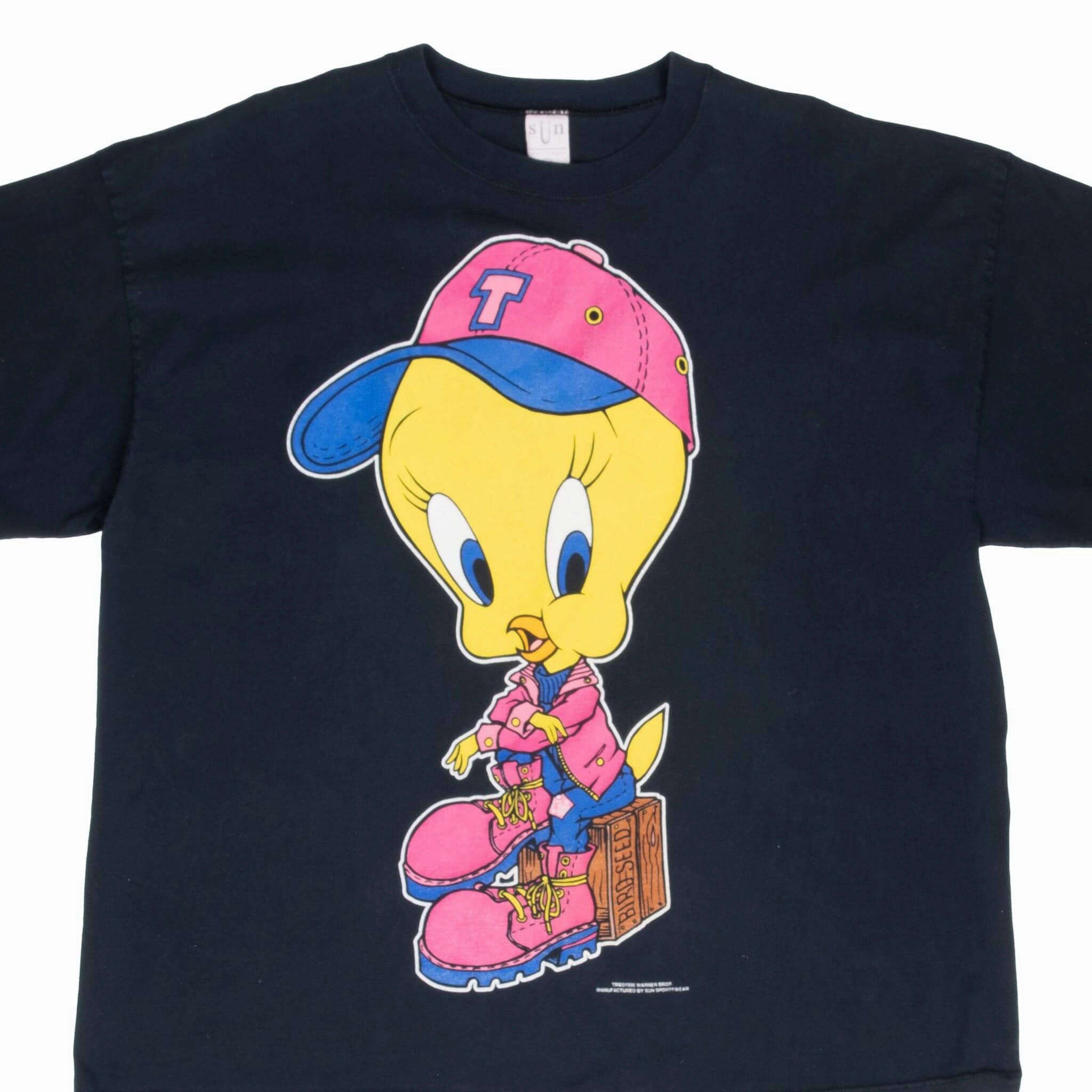 MultipurposeCuffs VINTAGE LOONEY TUNES TWEETY 1995 TEE SHIRT XL MADE IN USA