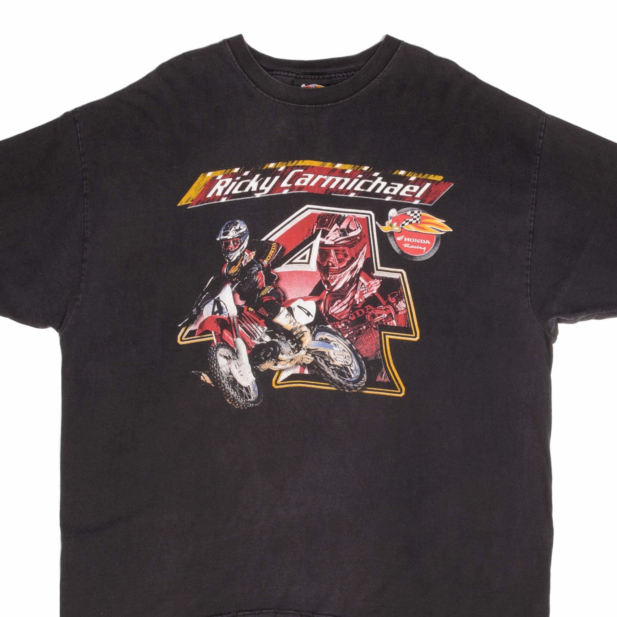 VINTAGE AMA MOTOCROSS RICKY CARMICHAEL TEE SHIRT 1990S SIZE 2XL Comfort and Ease