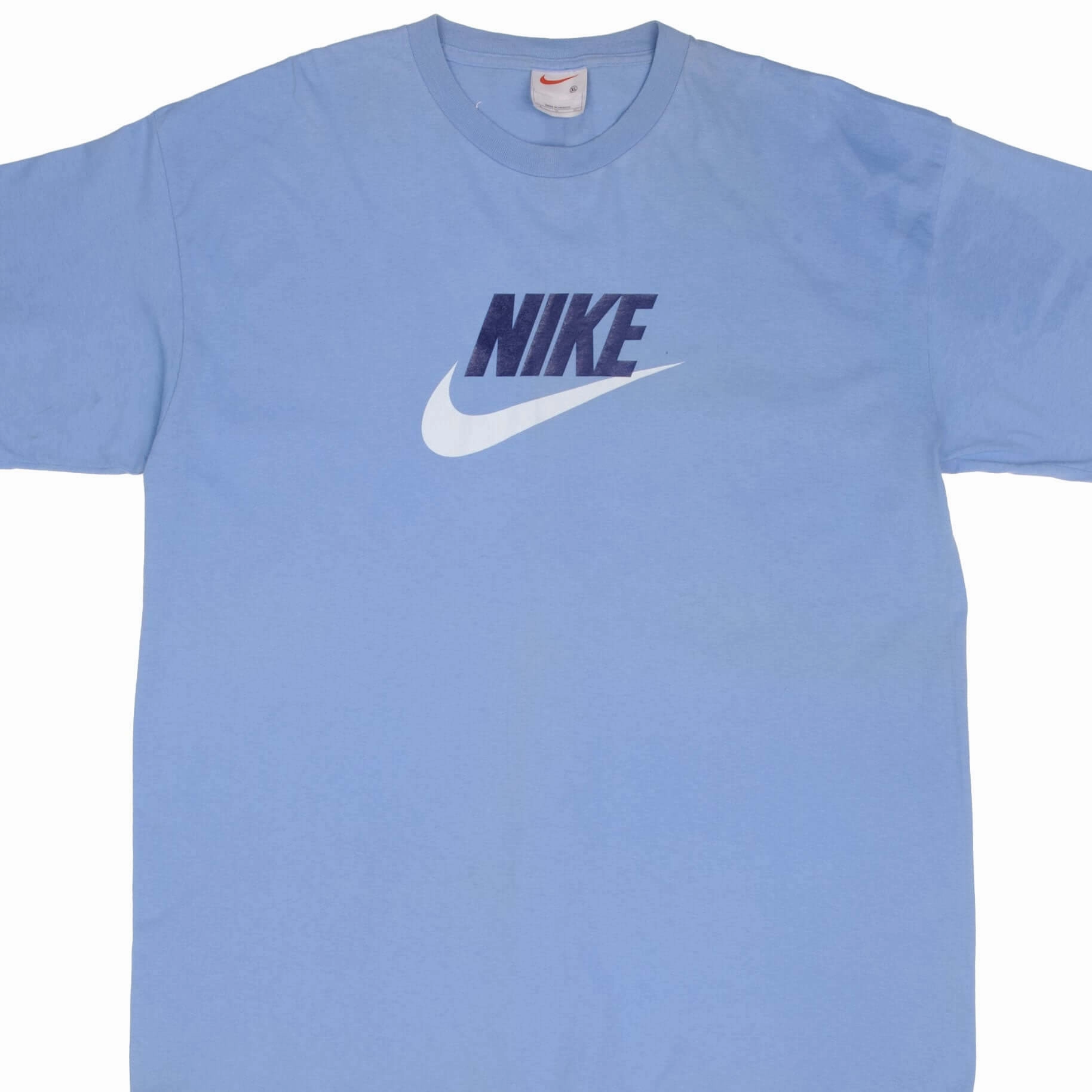 VINTAGE NIKE SWOOSH SPELLOUT LIGHT BLUE TEE SHIRT 1990S SIZE XL Adaptable Valentine's Day