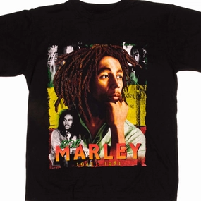 VINTAGE BOB MARLEY TEE SHIRT 90s SIZE MEDIUM BOOTLEG Cozy and Comfortable Camping attire