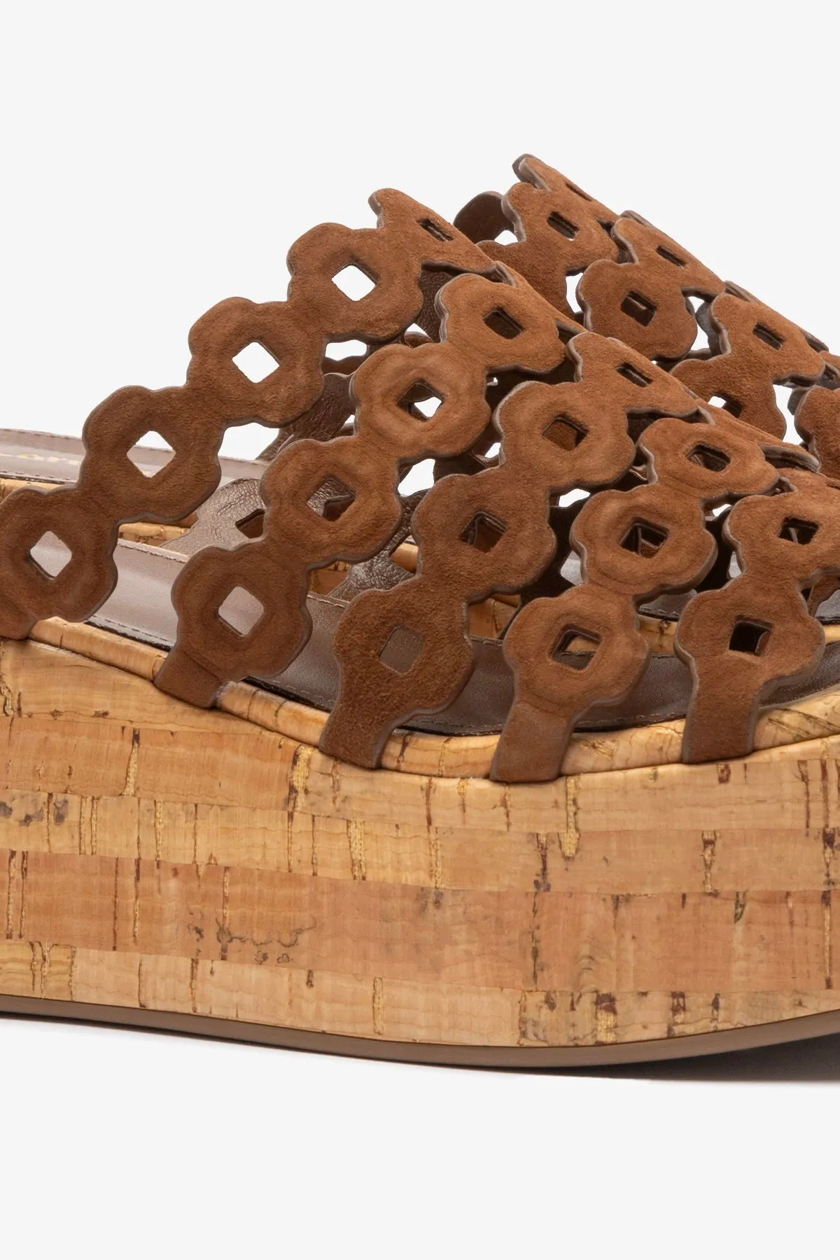 Ergonomic Shape Charli Mule In Burnt Umber Suede