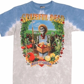 Scoop neck femininity VINTAGE TIE DYE GRATEFUL DEAD KEEP IT GREEN TEE SHIRT 1998 SIZE MEDIUM