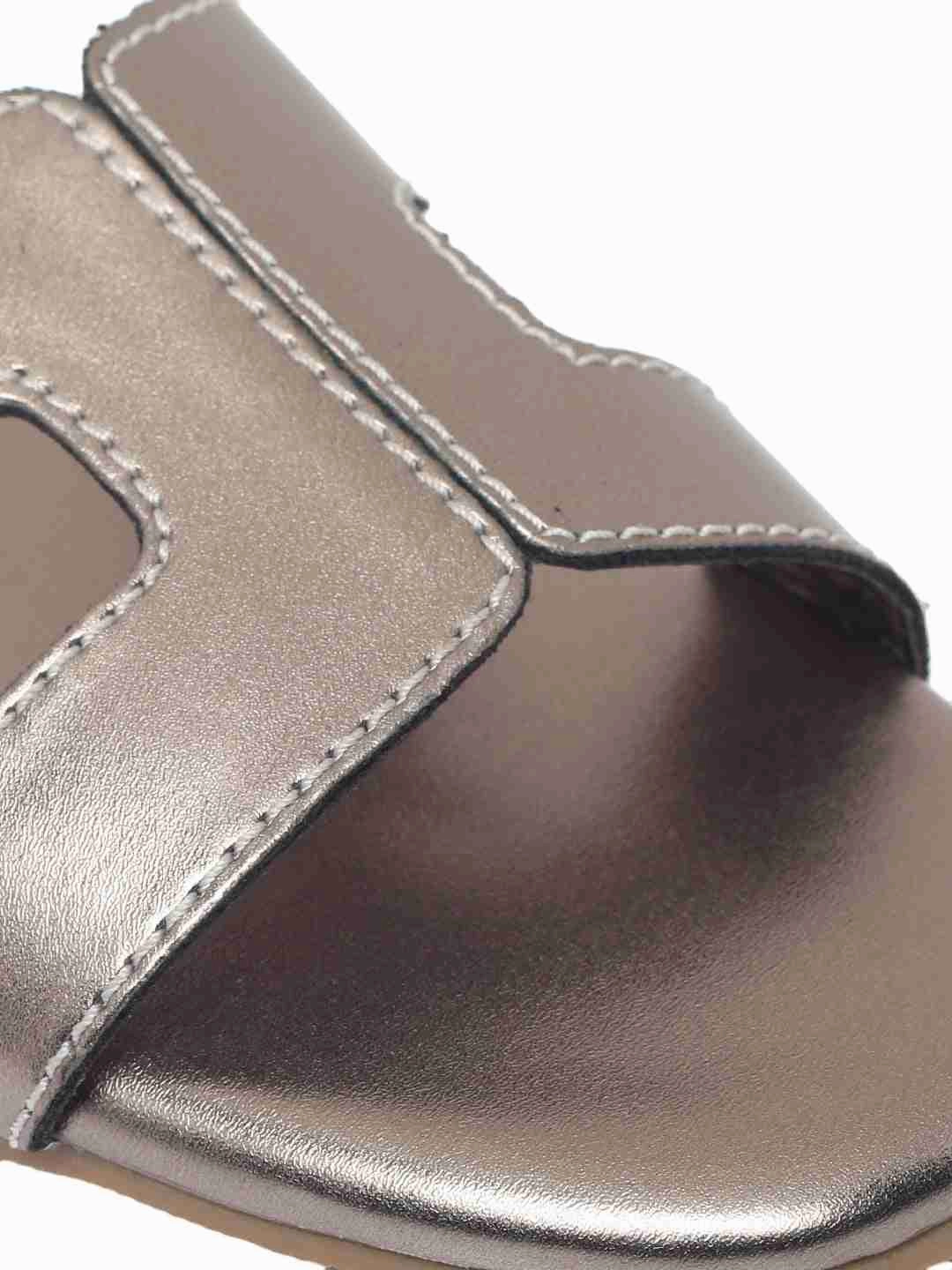 Irma Gun Metal Flats Flexible Layers Cushioned Comfort