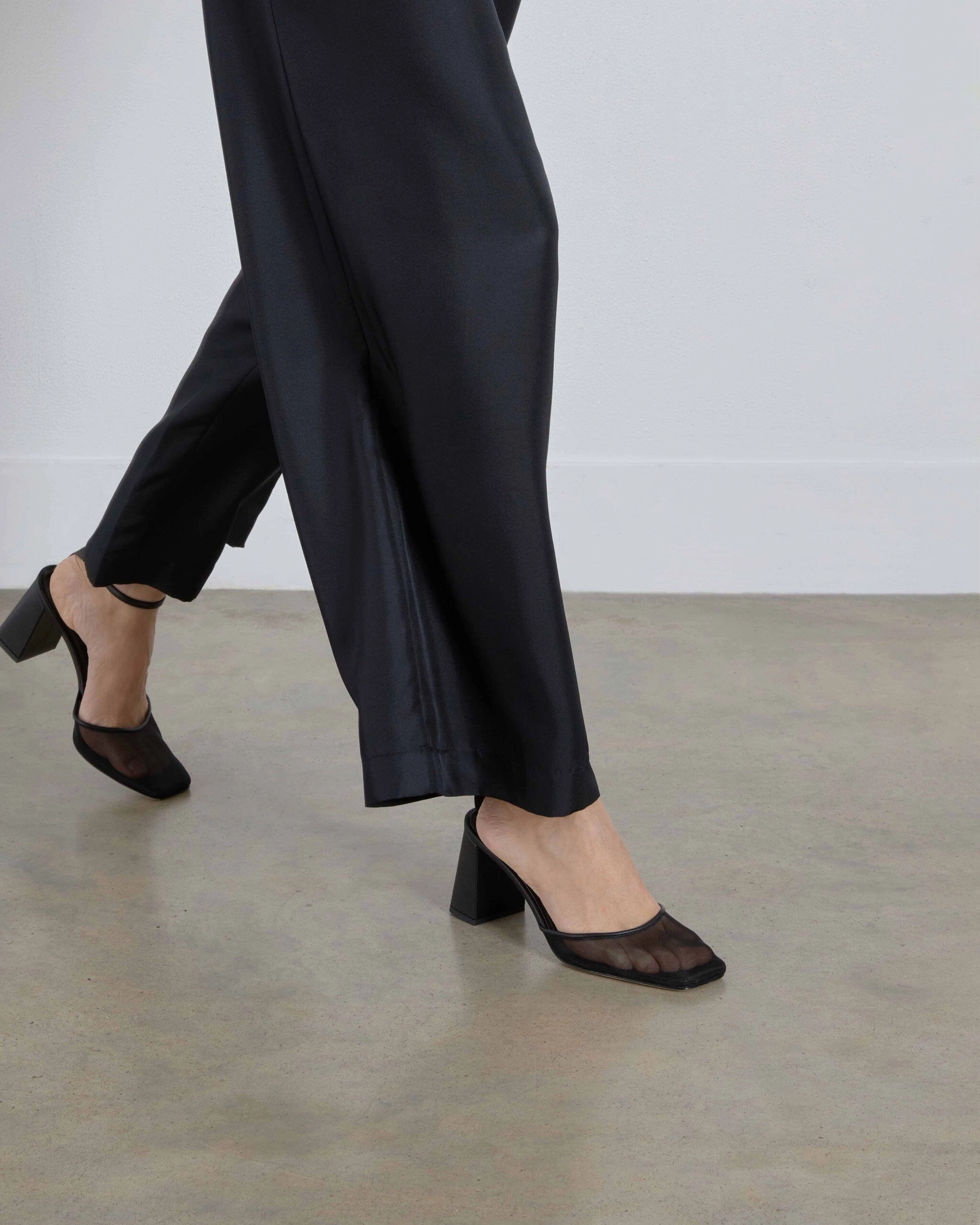 Felice Pump, Black Mesh Luxury Detail Special Occasion Heels