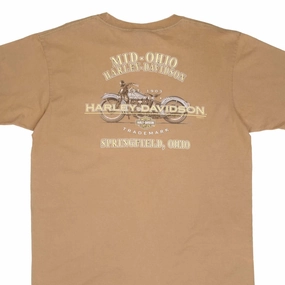 VINTAGE HARLEY DAVIDSON SPRINGFIELD OHIO POCKET TEE SHIRT SIZE XL MADE IN USA Cozy Flex
