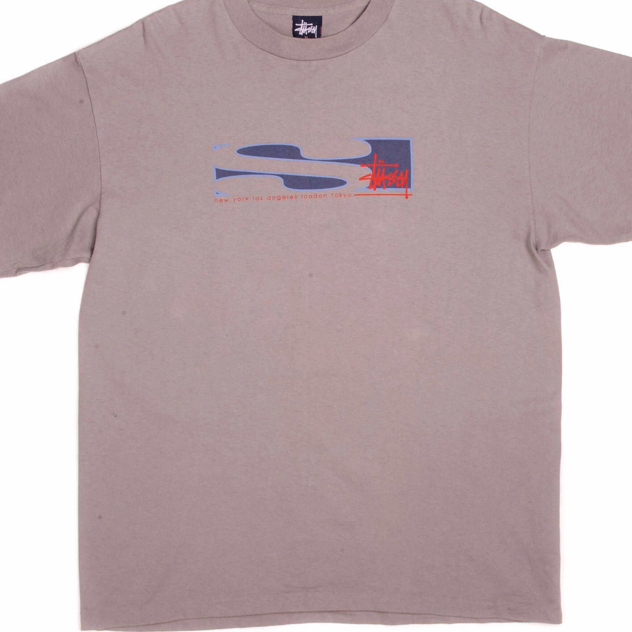 Casual Vibe Wear Soft touch finish VINTAGE STUSSY TEE SHIRT 1990s SIZE LARGE MADE IN USA