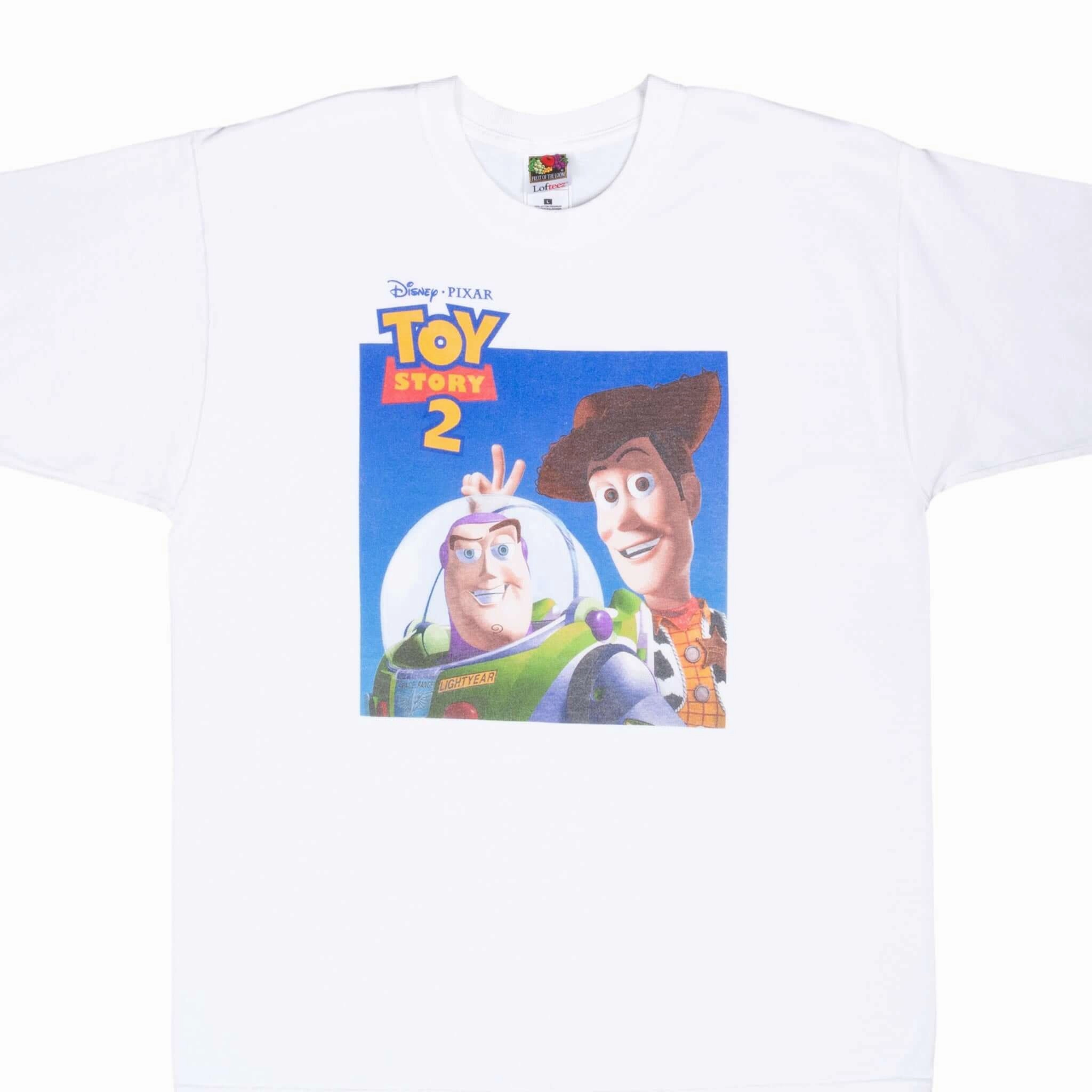 theater visit Essential Wardrobe VINTAGE DISNEY TOY STORY 2 CAST MEMBER TEE SHIRT 1999 LARGE