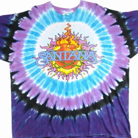 VINTAGE TIE DYE SANTANA RIVER OF COLORS TOUR TEE SHIRT 1999 SIZE 2XL Easy Fit Wear