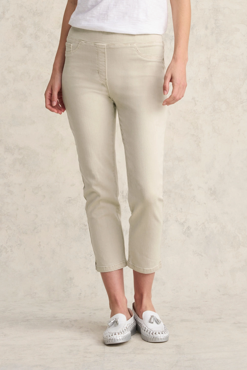 Bengajean? 3/4 Slim Leg - Taupe Sleek lines
