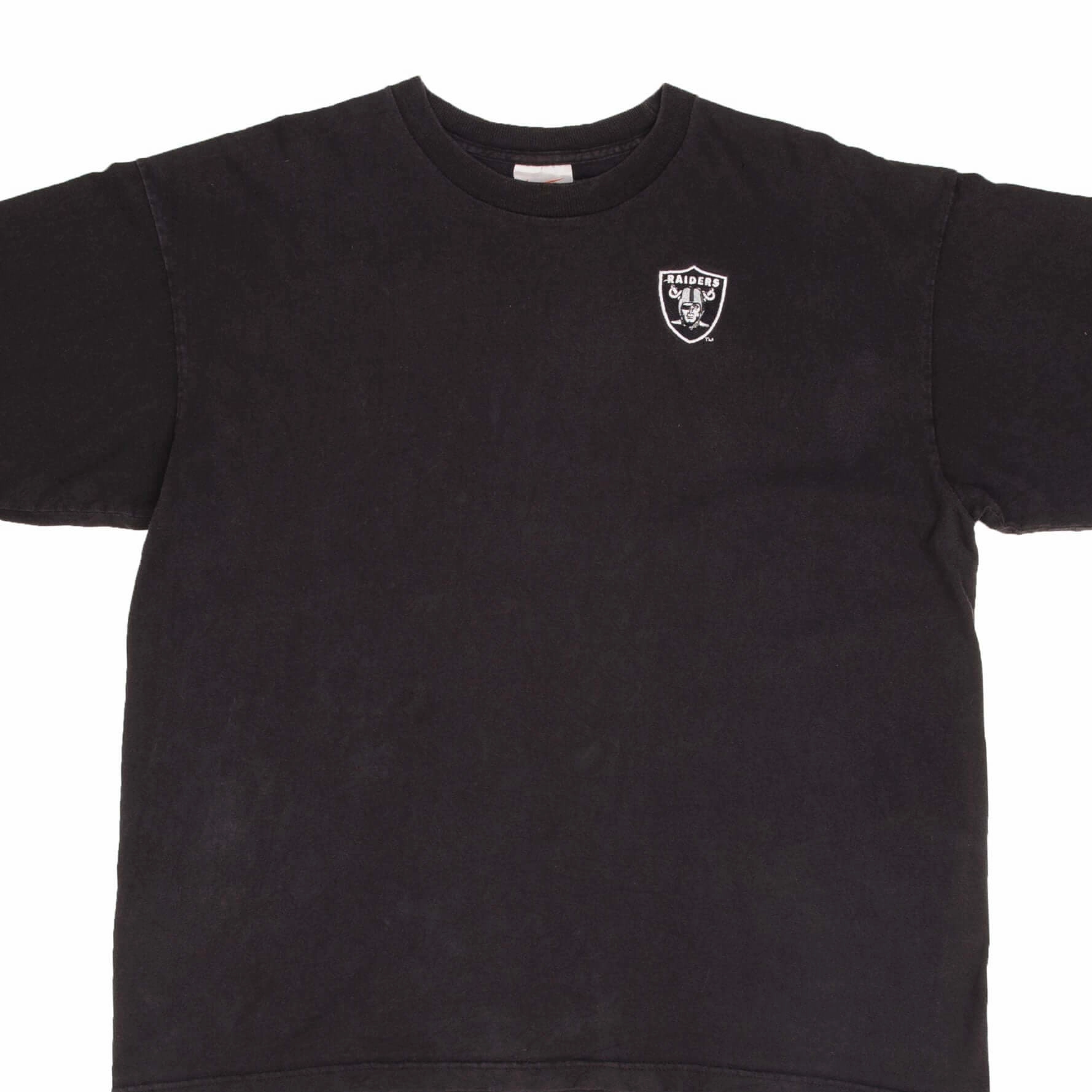 Rayon blend Classic Wearable VINTAGE NIKE NFL OAKLAND RAIDERS BLACK TEE SHIRT 1990S SIZE XL MADE IN USA