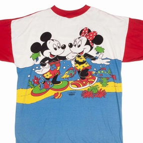 VINTAGE WALT DISNEY MICKEY & MINNIE MOUSE 1990S TEE SHIRT SIZE XL Fun and Playful Double Stitched Hem