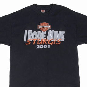 VINTAGE HARLEY DAVIDSON STURGIS SOUTH DAKOTA 2001 TEE SHIRT XL Cozy Layers