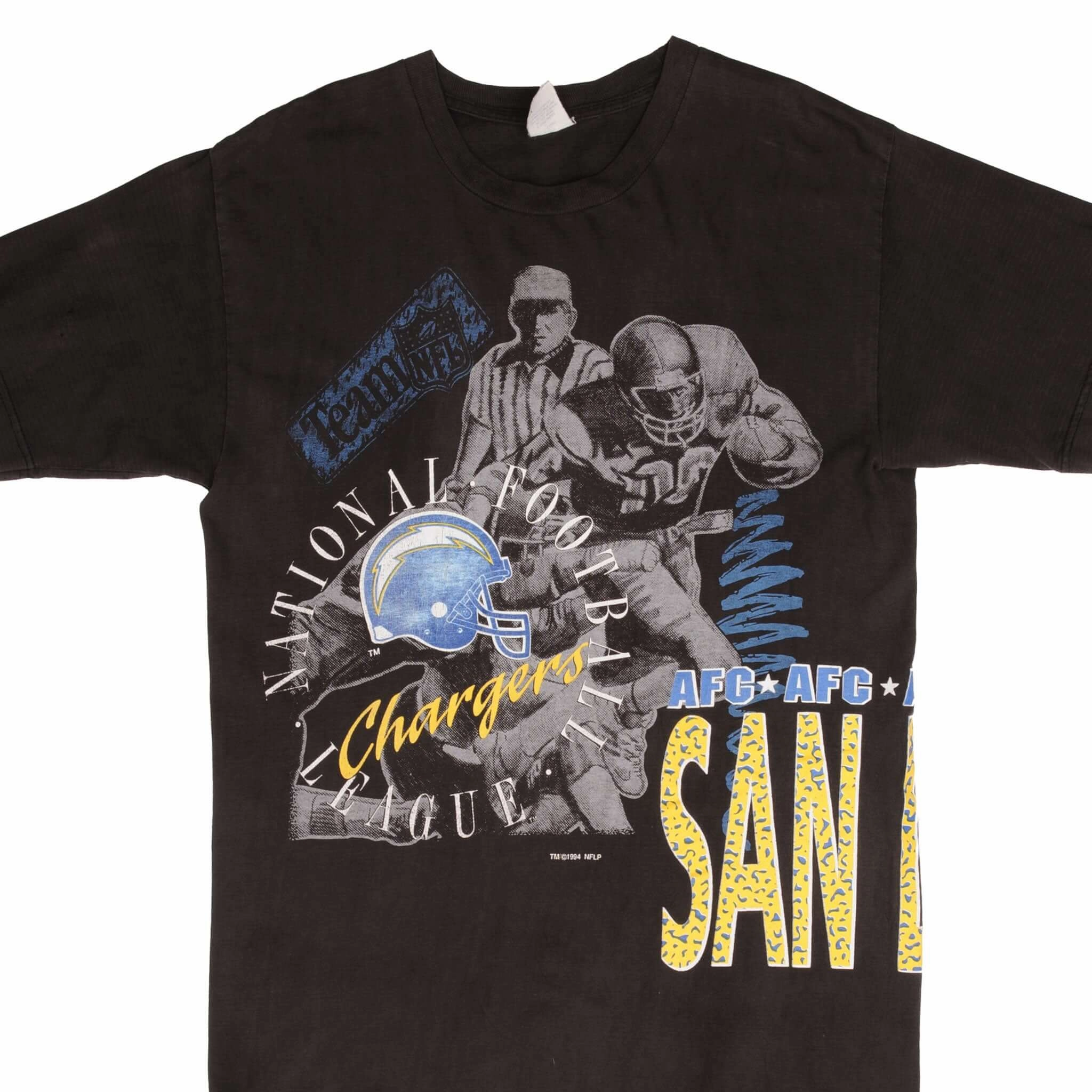 School Uniform Premium Cotton VINTAGE NFL SAN DIEGO CHARGERS 1994 TEE SHIRT LARGE MADE IN USA