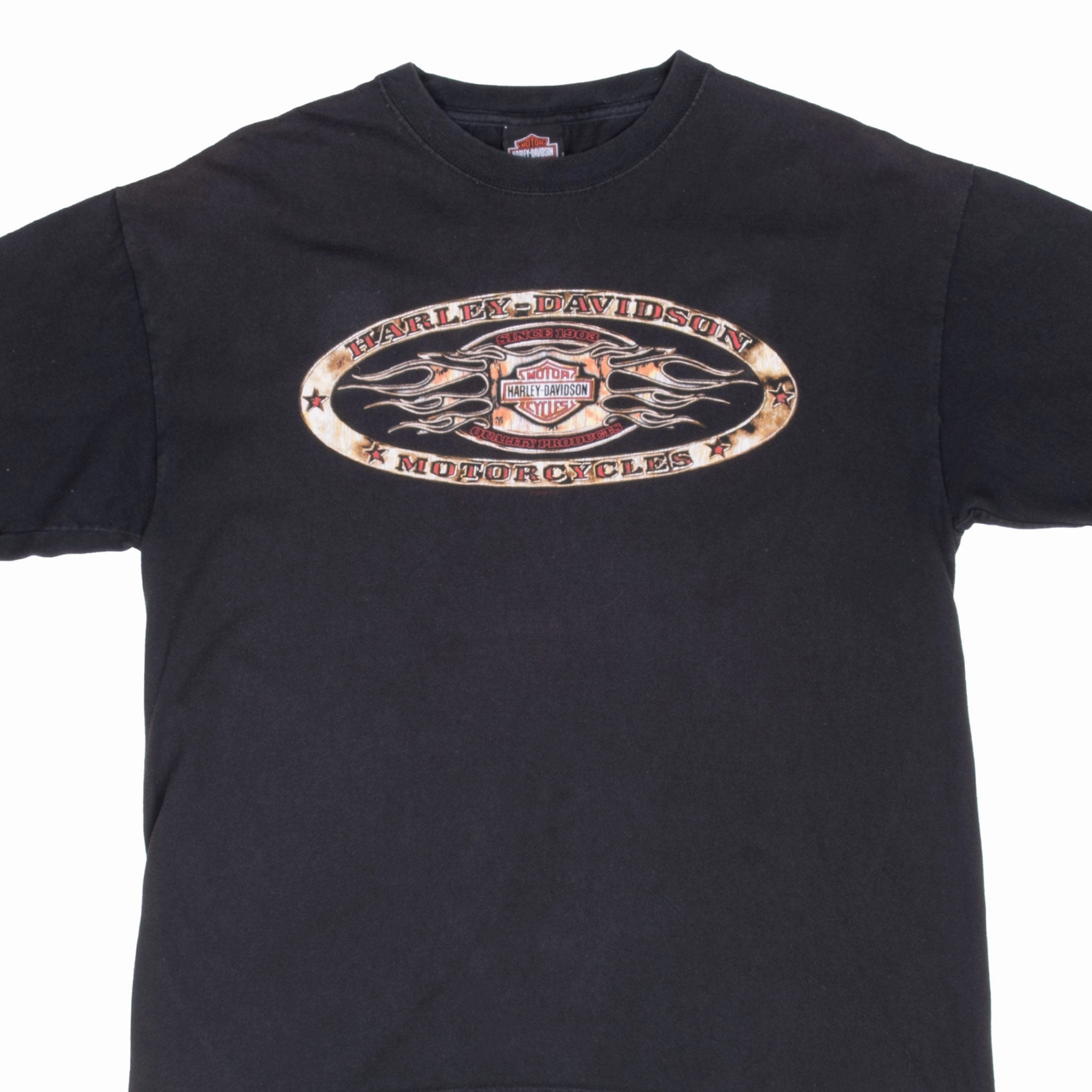 Light Wear Breathable Layer VINTAGE HARLEY DAVIDSON KANSAS TEE SHIRT 2009 LARGE MADE IN USA