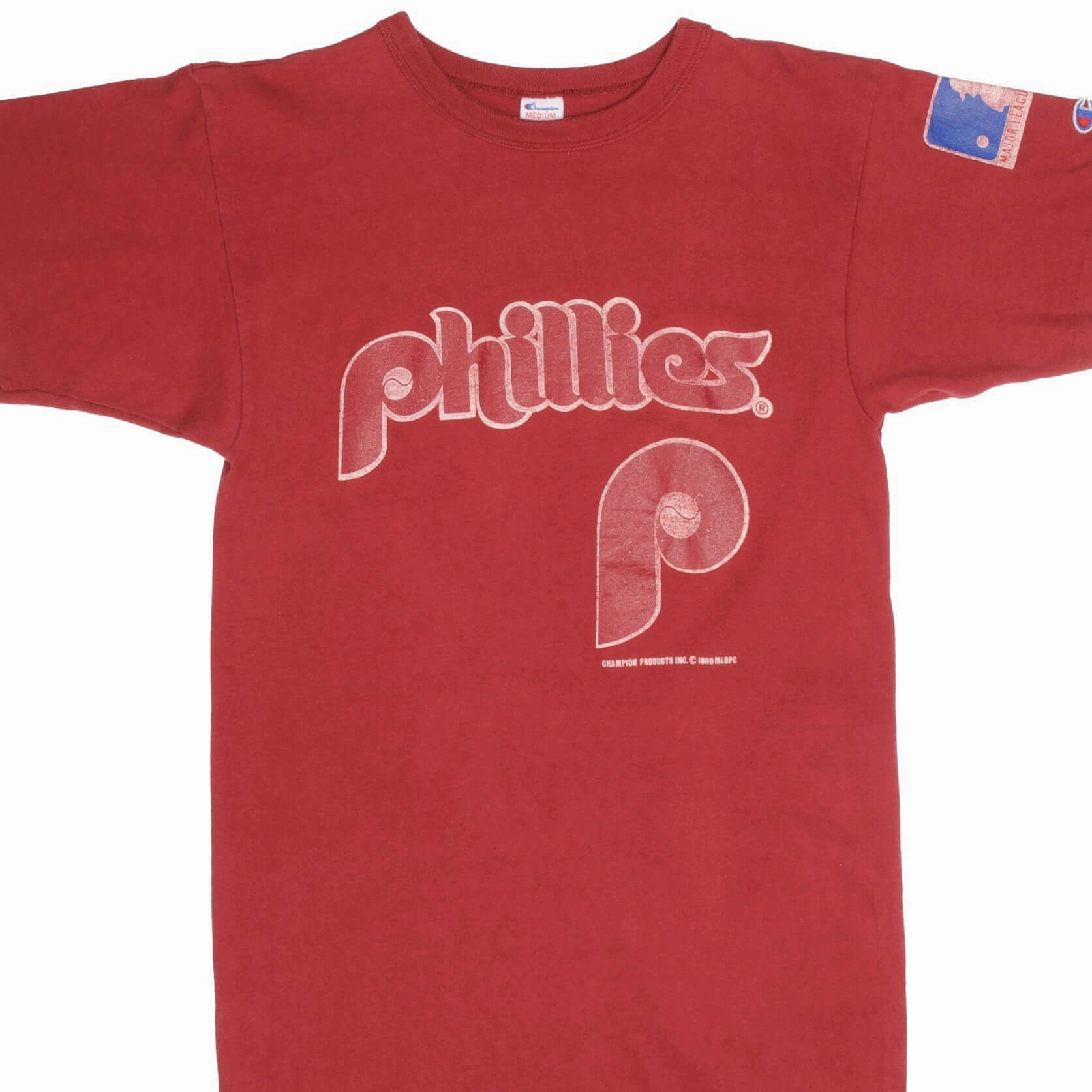 VINTAGE CHAMPION MLB PHILADELPHIA PHILLIES TEE SHIRT 1988 SMALL MADE IN USA Workout