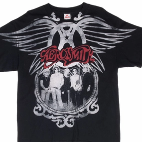 VINTAGE AEROSMITH TOUR 2009 ALL OVER PRINT TEE SHIRT LARGE Plus Size Modern innovation