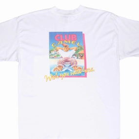 VINTAGE CLUB CAMEL MEMBER POCKET TEE SHIRT 1992 LARGE MADE IN USA Light Breeze