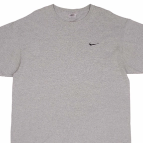 VINTAGE NIKE GRAY CLASSIC SWOOSH TEE SHIRT 1990S SIZE LARGE MADE IN USA Bold Design Kids playfulness