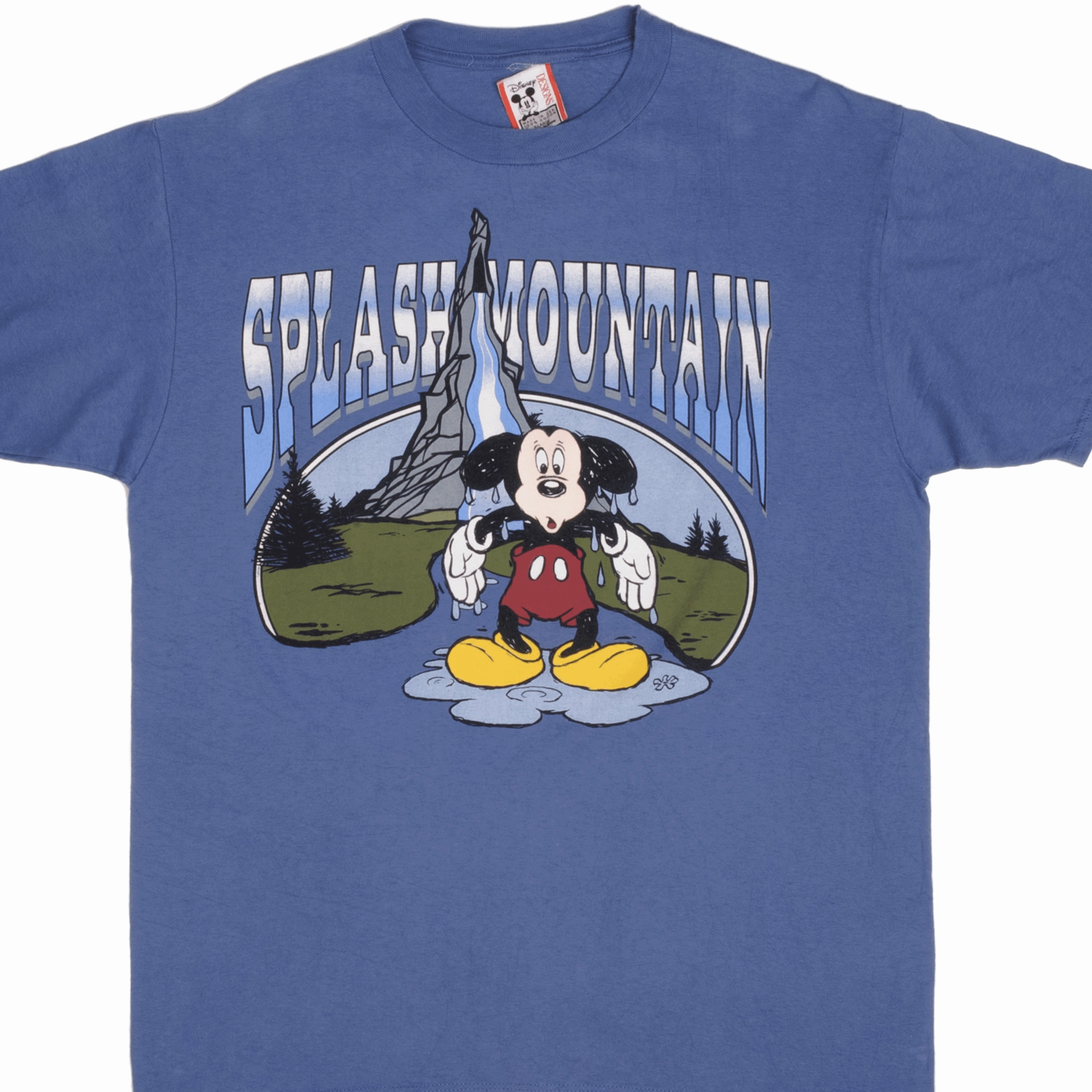 VINTAGE DISNEY MICKEY MOUSE SPLASH MOUNTAIN 1990S TEE SHIRT XL MADE USA anniversary Chill Wear