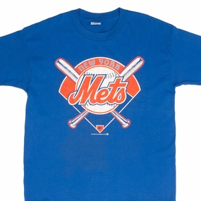 VINTAGE MLB NEW YORK METS WORLD CHAMPIONS 1989 TEE SHIRT SIZE LARGE athletic style Minimal Comfort Wear