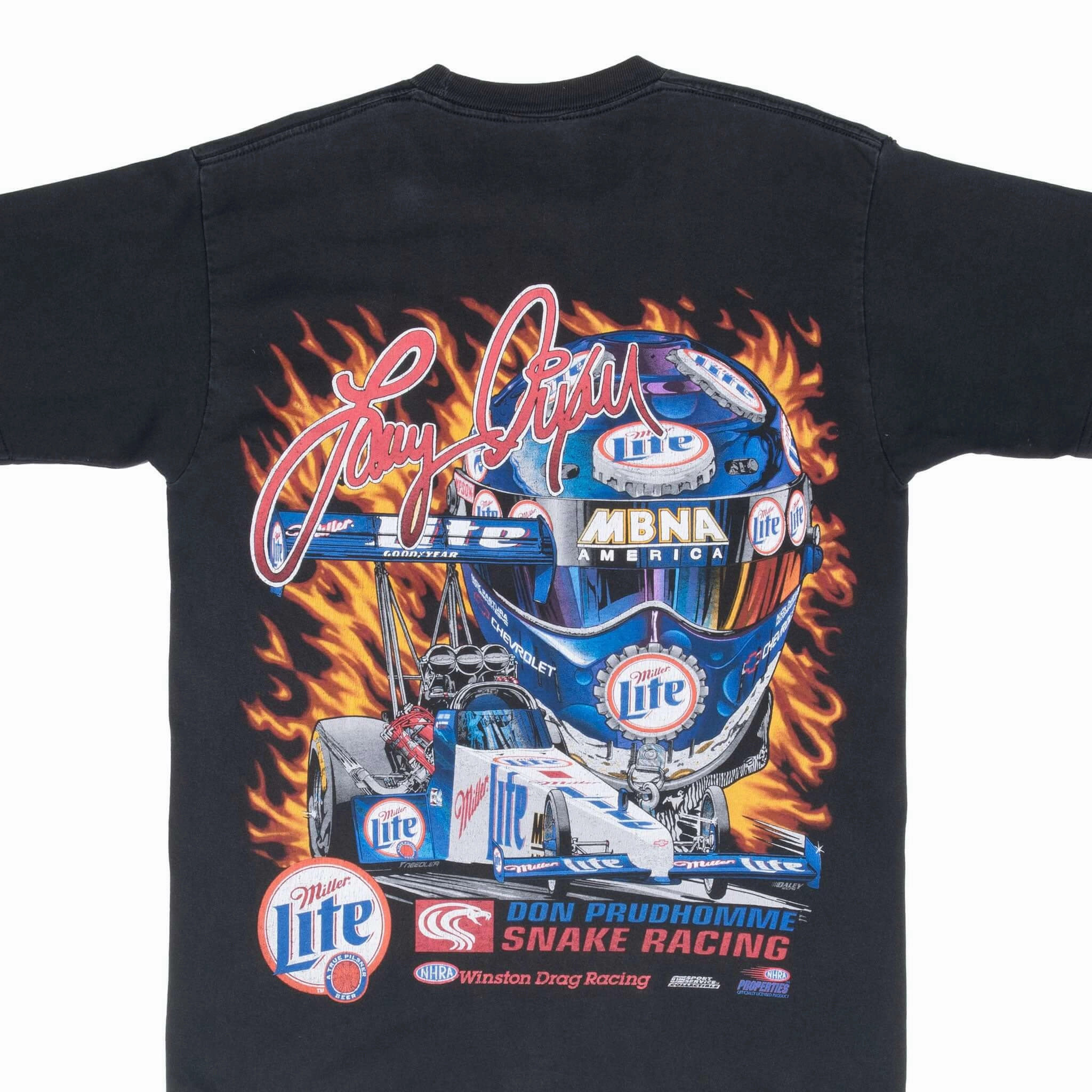 Perfect Style VINTAGE NHRA LARRY DIXON DON PRUDHOMME DRAG RACING 1990S TEE SHIRT MEDIUM