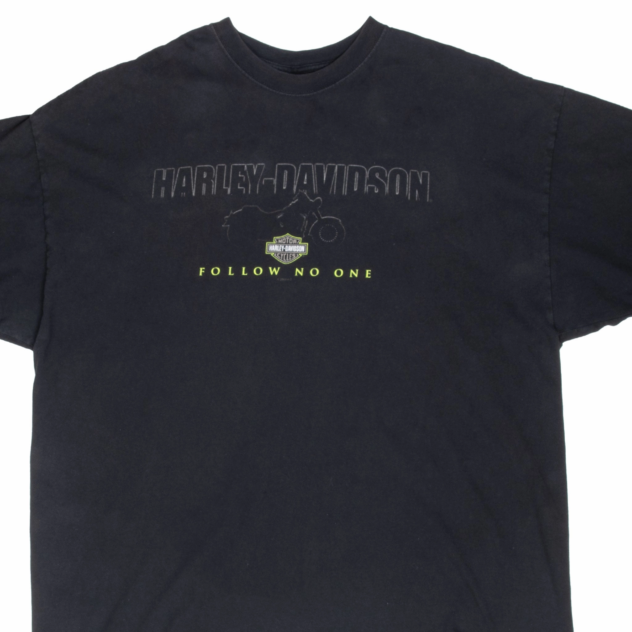 VINTAGE HARLEY DAVIDSON FOLLOW NO ONE OREGON TEE SHIRT 2009 3XL Sophisticated Casual SunProtectionFabric