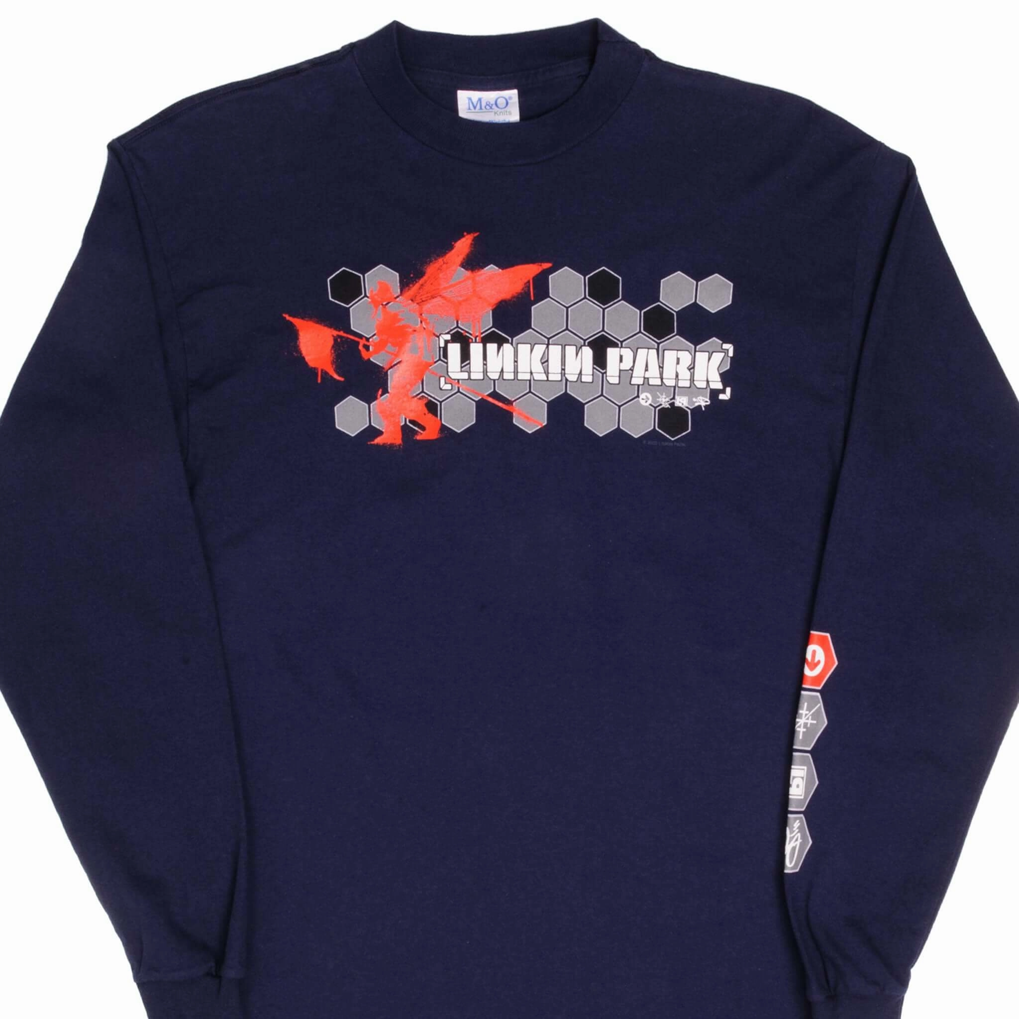 VINTAGE LINKIN PARK LONG SLEEVE TEE SHIRT 2002 SIZE MEDIUM FunctionalPockets BreathableMaterial