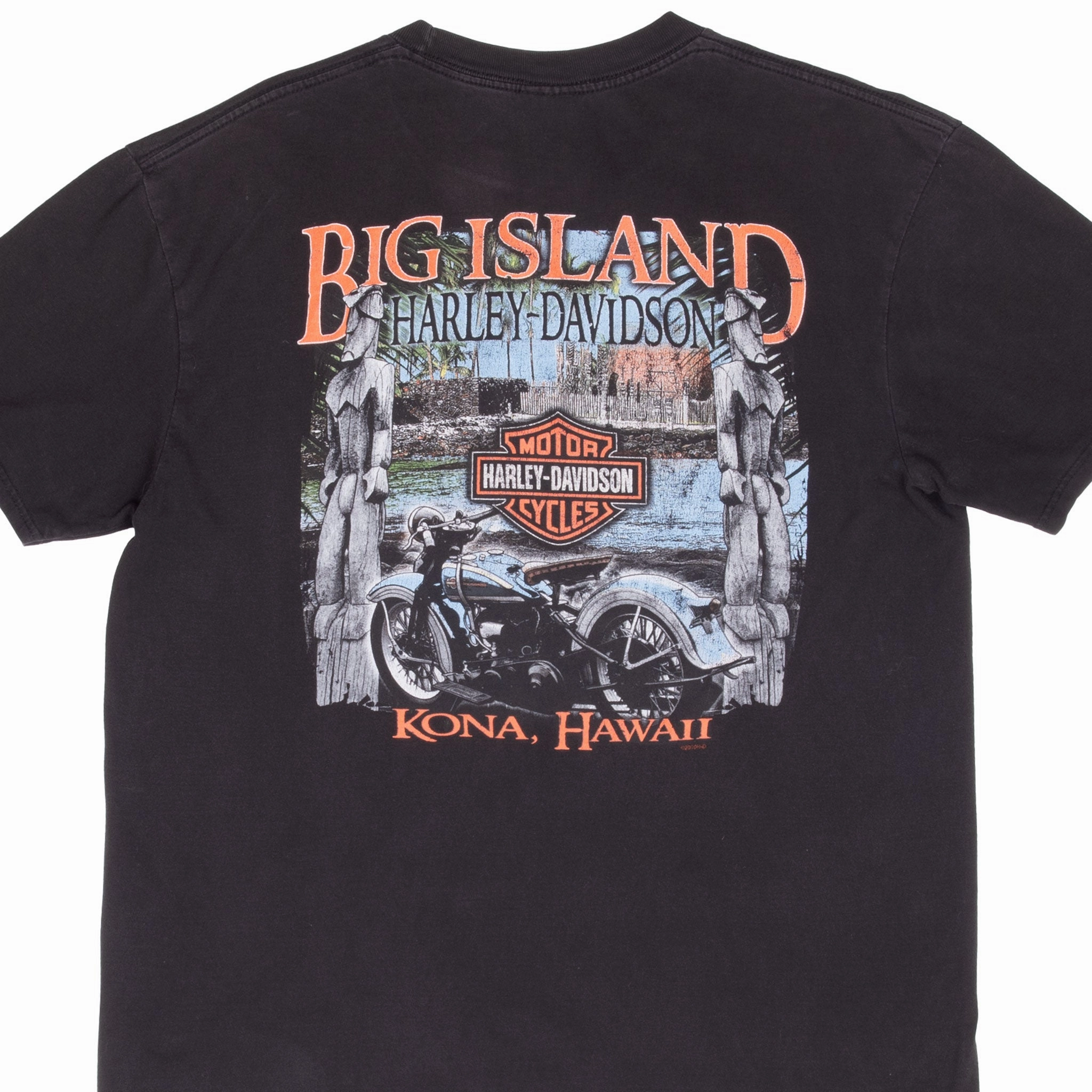 HARLEY DAVIDSON KONA BIG ISLAND HAWAII TEE SHIRT 2010 XL Breathable Stretch Fit