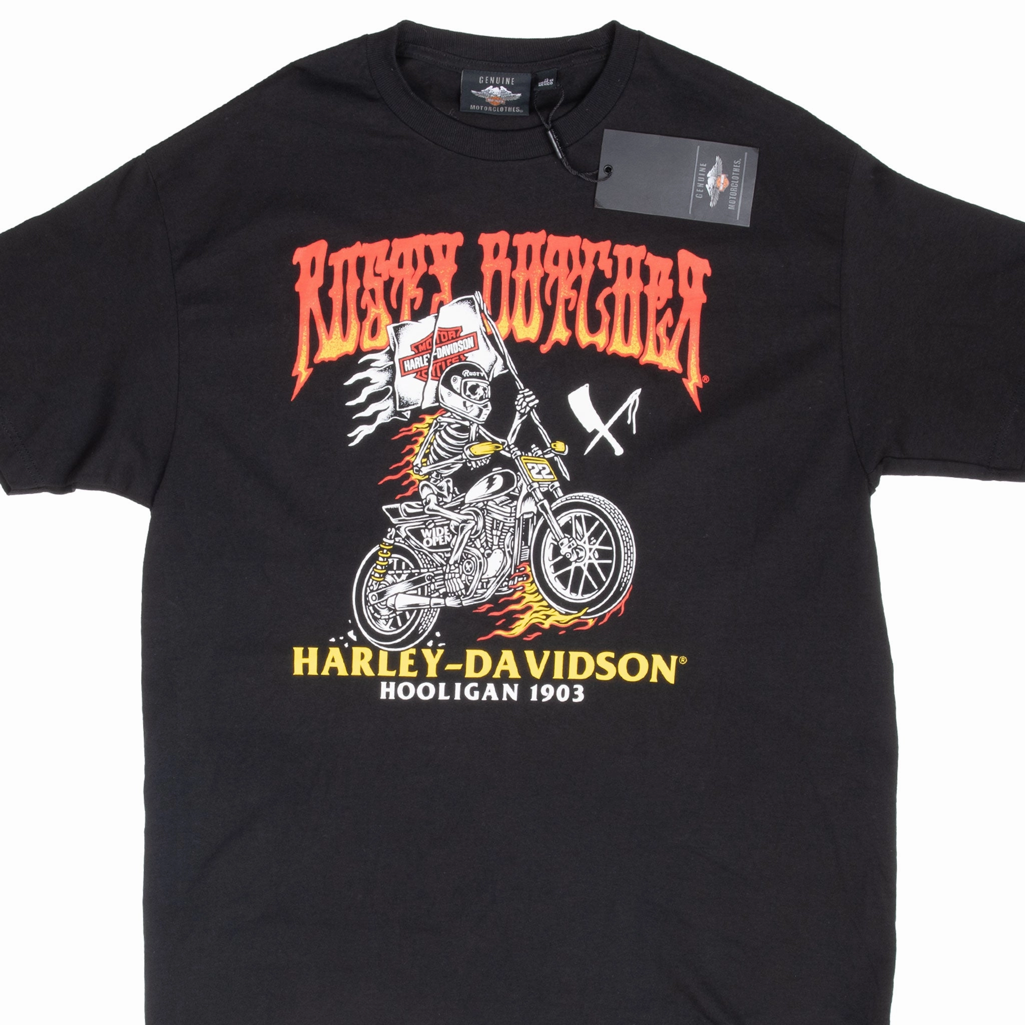 Informal charm Active Wearable HARLEY DAVIDSON RUSTY BUTCHER HOOLIGAN TEE SHIRT XL DEADSTOCK