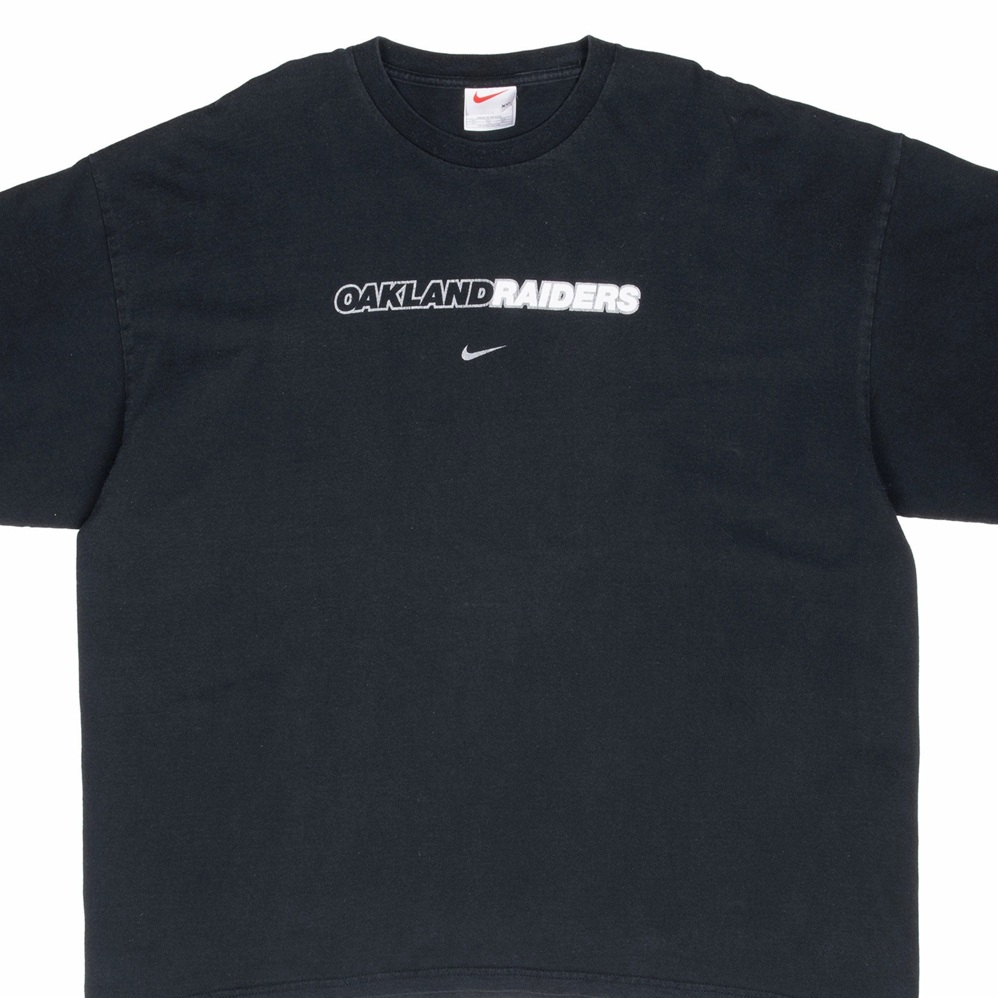 VINTAGE NIKE NFL OAKLAND RAIDERS BLACK TEE SHIRT 1990S 2XL Classic Chic On-the-Go Comfort