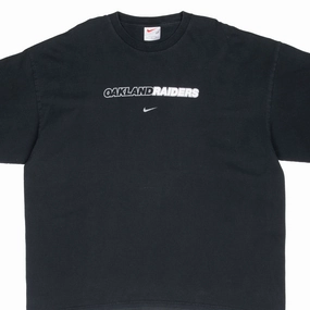 VINTAGE NIKE NFL OAKLAND RAIDERS BLACK TEE SHIRT 1990S 2XL Classic Chic On-the-Go Comfort