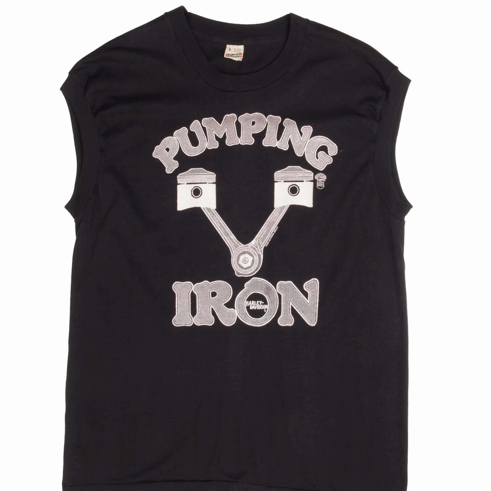 Perfect Comfort Wear Fit For All VINTAGE HARLEY DAVIDSON PUMPING IRON TANK TOP TEE SHIRT 1986 MEDIUM MADE IN USA