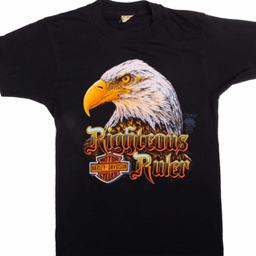 VINTAGE HARLEY DAVIDSON TEE SHIRT 3D EMBLEM 1980s SIZE SMALL MADE IN USA Timeless and Chic Top Rated