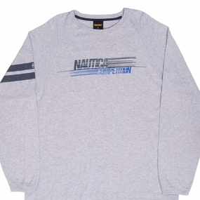 No-Fuss Design Fit for Any Season VINTAGE NAUTICA COMPETITION GREY LONG SLEEVE TEE SHIRT 2000S XL