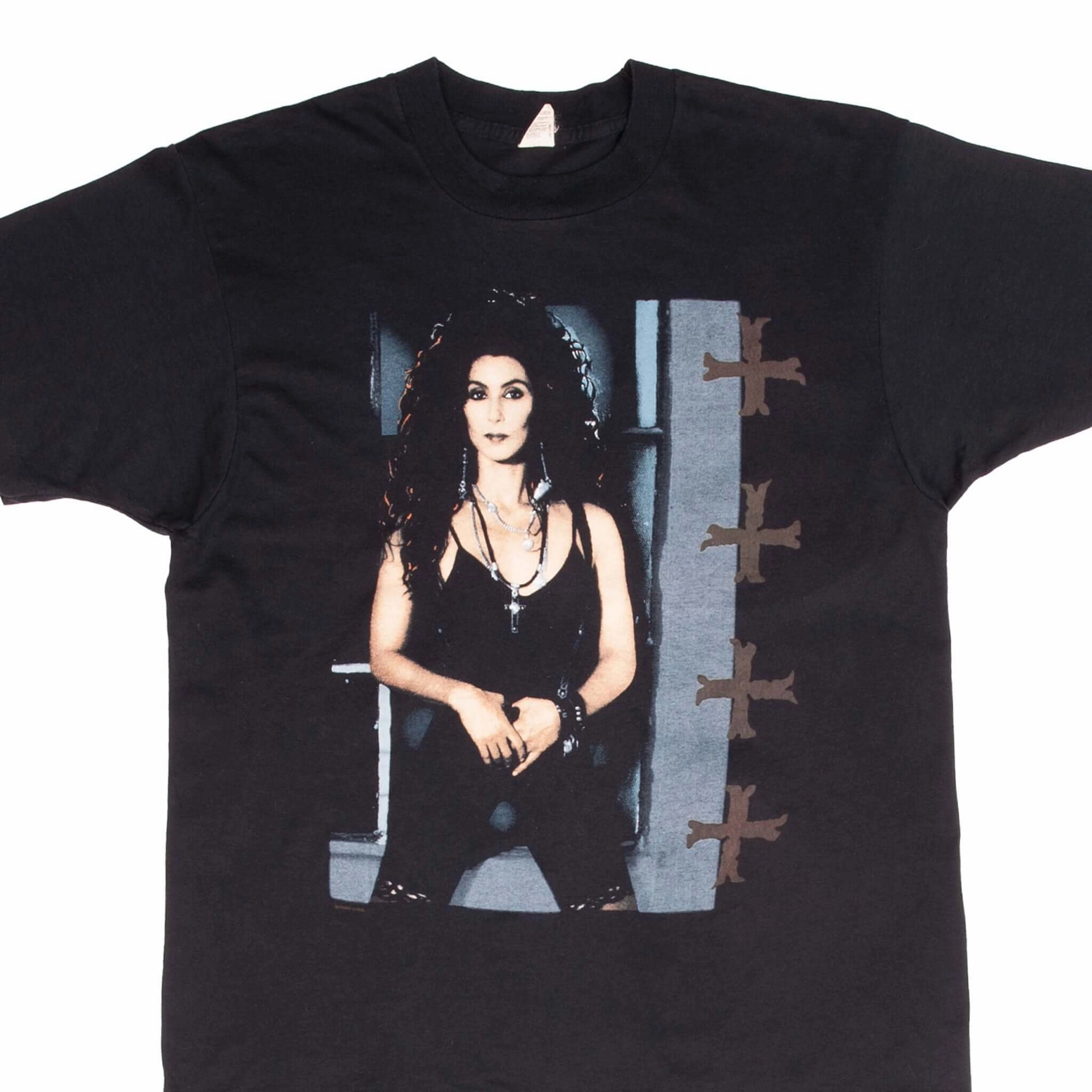 VINTAGE CHER HEART OF STONE TOUR 1990 TEE SHIRT SIZE MEDIUM Sporty Look Wear Eco Friendly Dyes