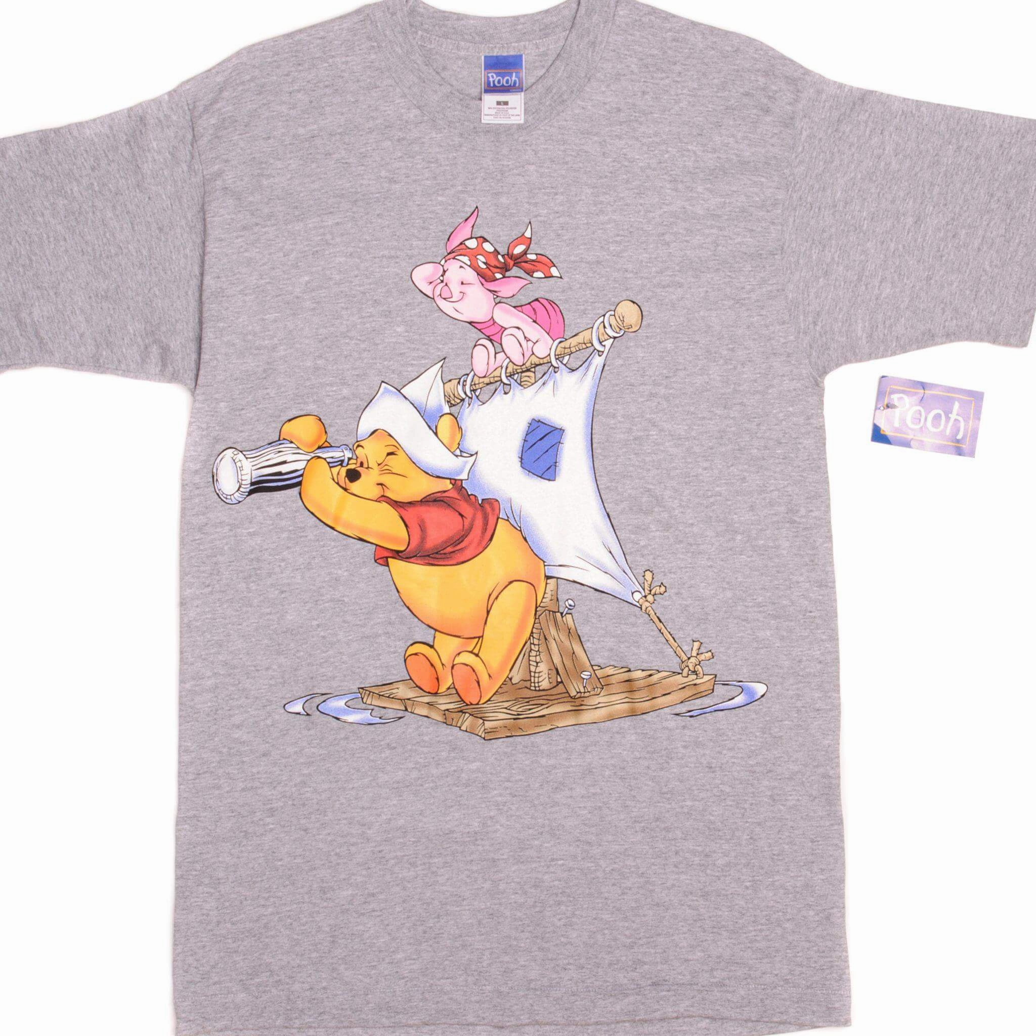 VINTAGE DISNEY WINNIE THE POOH TEE SHIRT 90s SIZE LARGE MADE IN USA DEADSTOCK Stretch Fit Design ComfortOptimizedConstruction