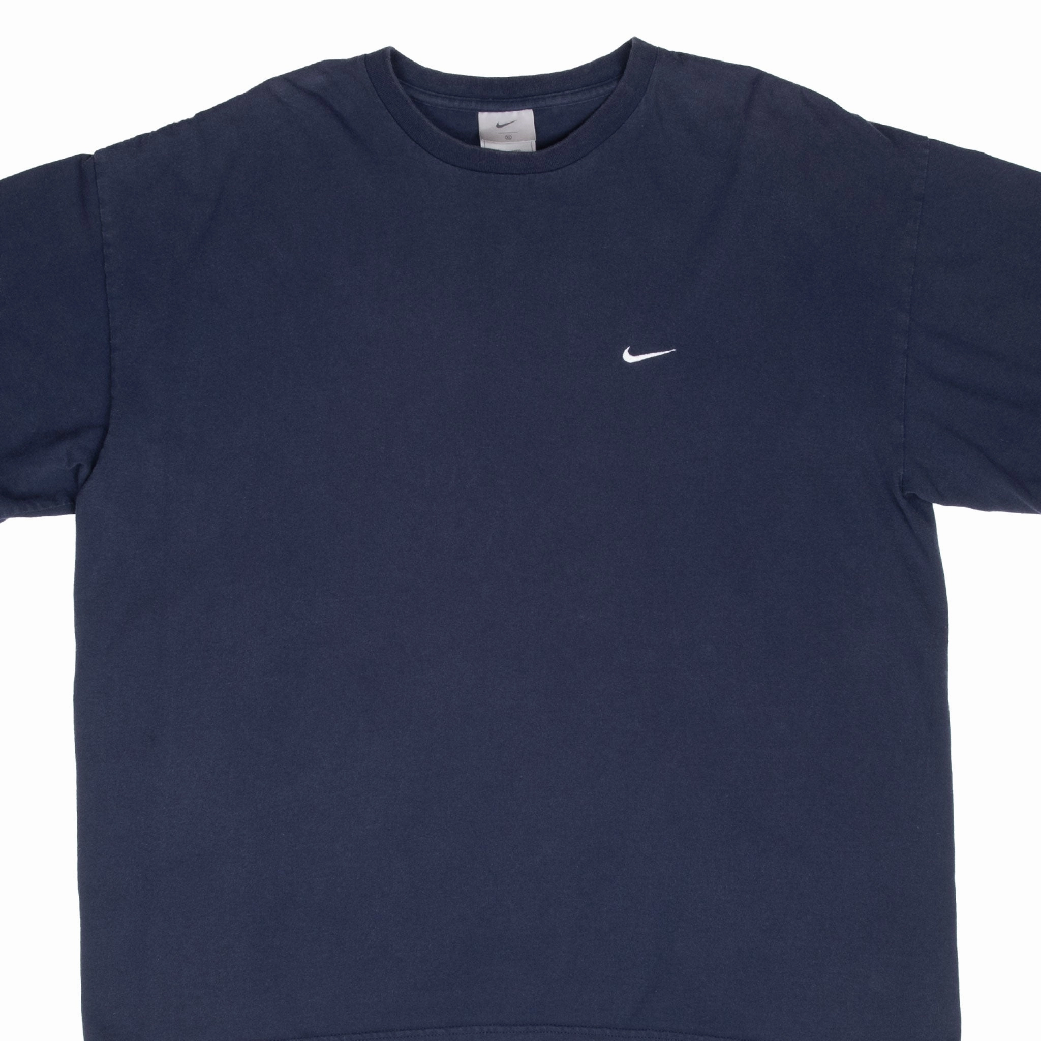 Ultimate Fit Travel Friendly VINTAGE NIKE CLASSIC SWOOSH NAVY BLUE TEE SHIRT 2000S XL