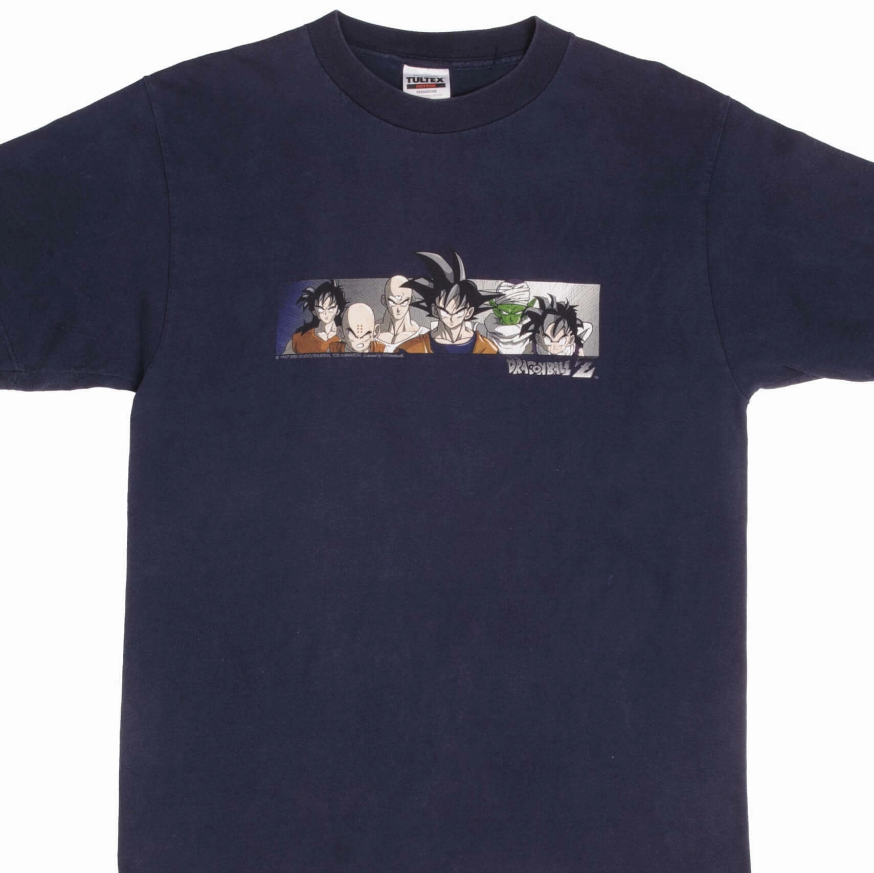 VINTAGE DRAGONBALL Z BOX LOGO BIRD STUDIO TEE SHIRT 1997 SIZE LARGE ColorfastFabricTech ThermoregulatingFabric