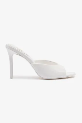 Fashion Touch Refresh Routine Style Jasmine Hi Mule In White Leather