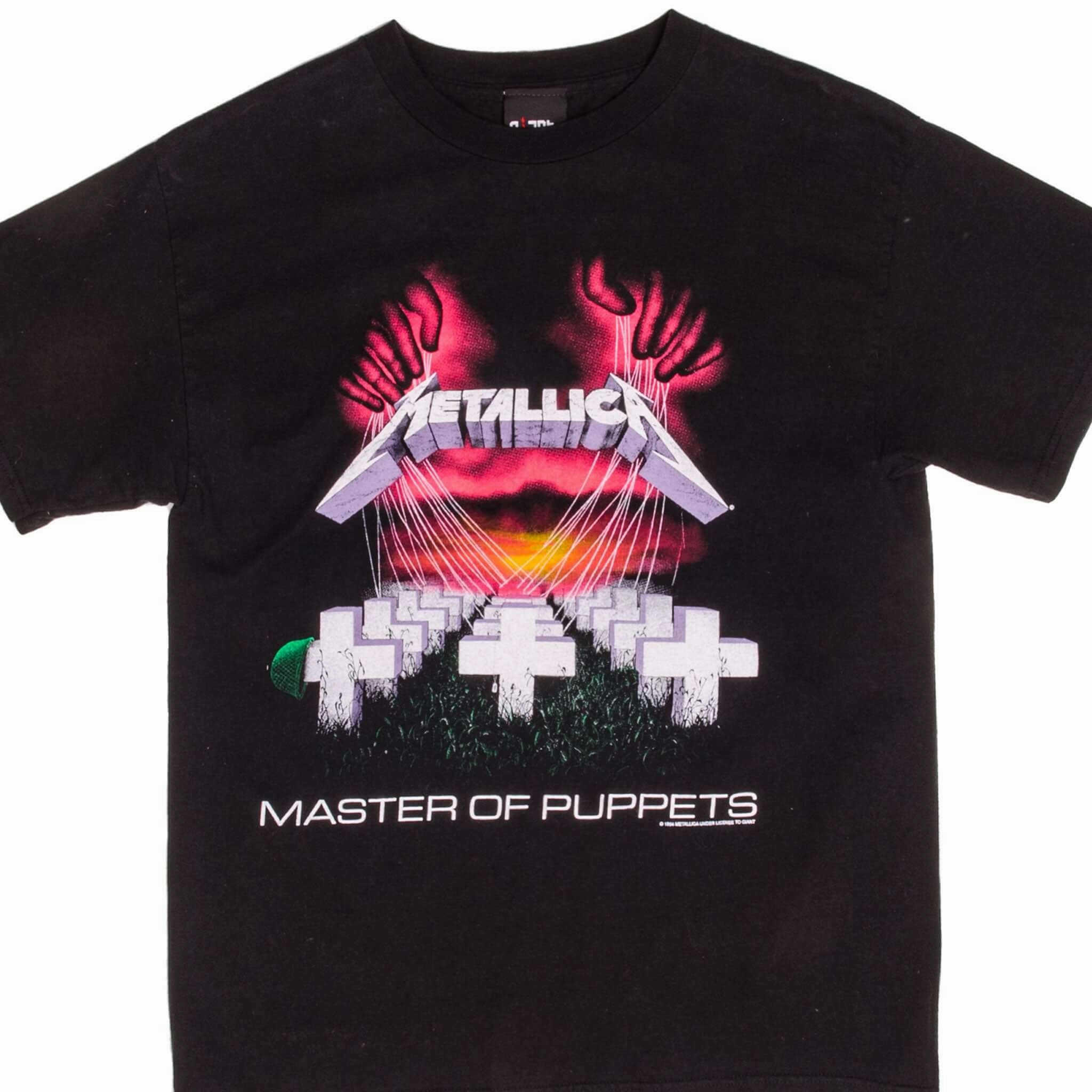 VINTAGE METALLICA MASTER OF PUPPETS TEE SHIRT 1994 MEDIUM FlexibleKnit Slim Silhouette