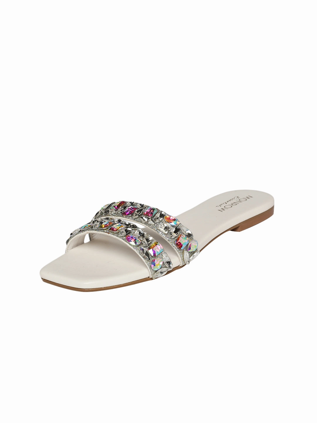 Comfy Sandals High Heel Pumps Lacey White Flats