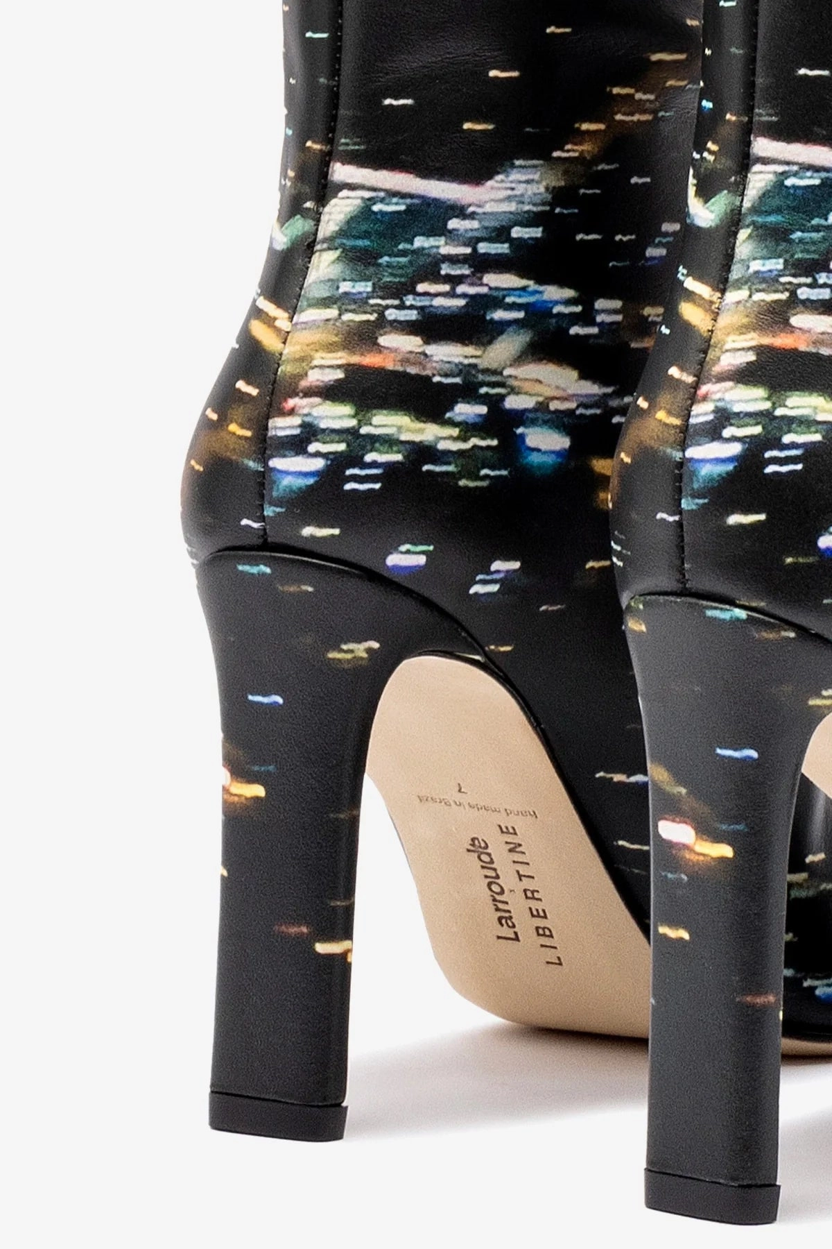 Vintage Style Larroud?? x Libertine Boot In Black LAX Printed Leather