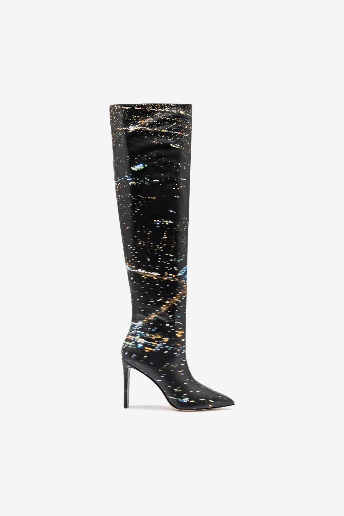 Larroud?? x Libertine Boot In Black LAX Printed Leather EasyToClean