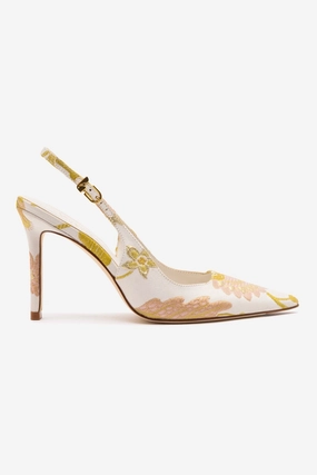 Larroud?? x Markarian Kaitlan Pump In Yvette Floral Brocade Supportive Footbed